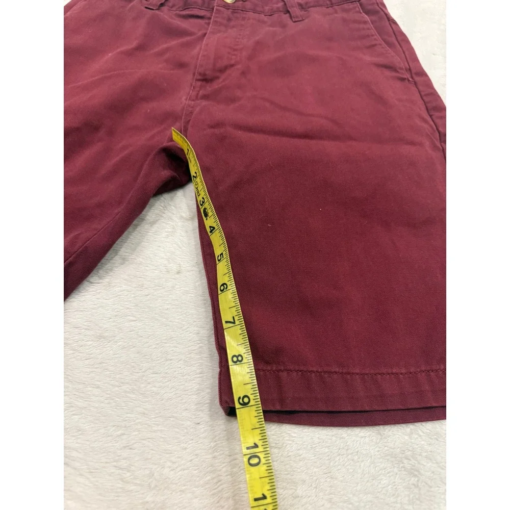 Volcom Frickin Modern Fit Chino Shorts Mens 28 Burgundy Maroon Skate Casual